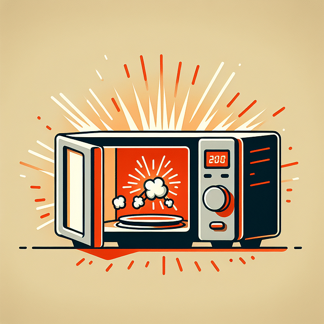 microwave finishing the heating cycle