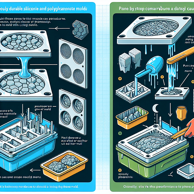 Durable silicone and polycarbonate molds versus a plastic mold