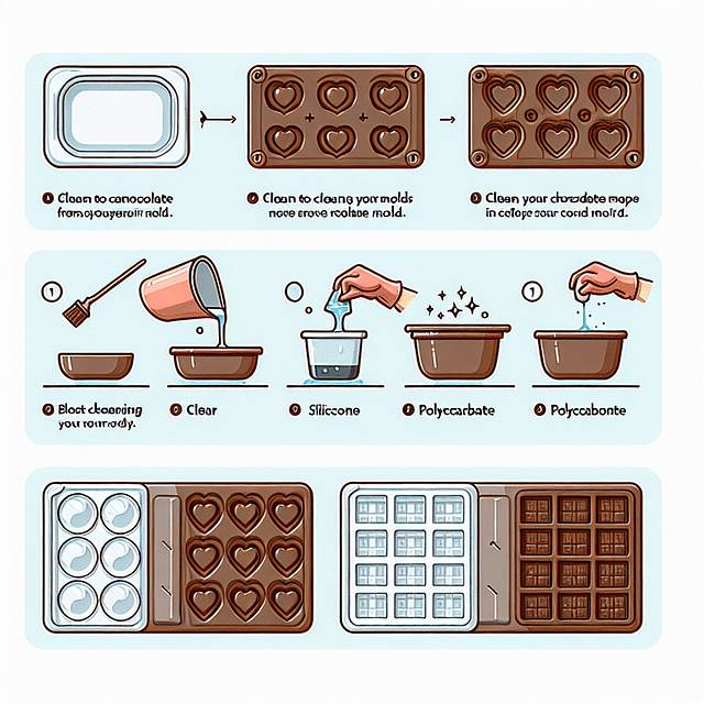 Cleaning silicone, polycarbonate, and plastic chocolate molds