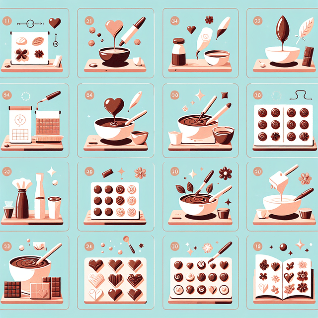 decorated chocolates on display