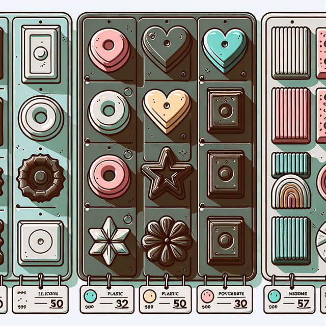 Price tags on silicone, plastic, and polycarbonate chocolate molds