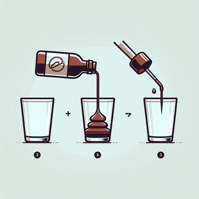 chocolate syrup being drizzled inside a glass