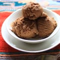 scoop of chocolate ice cream