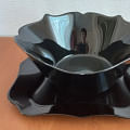 Heat-resistant glass dish or a ceramic dish
