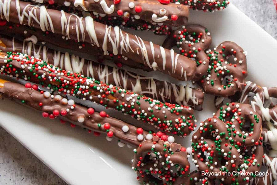 chocolate dipped pretzels