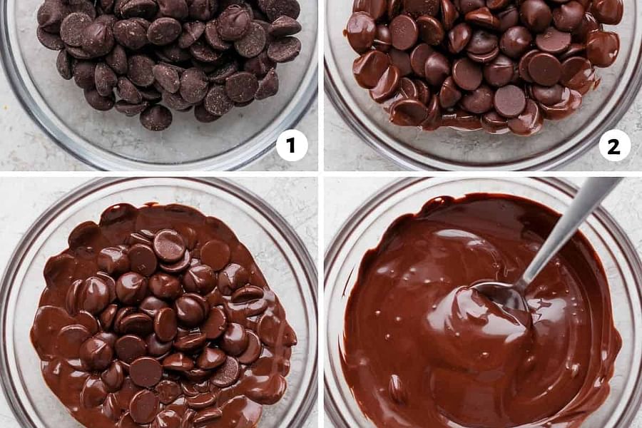 Dark Chocolate Chips Melting