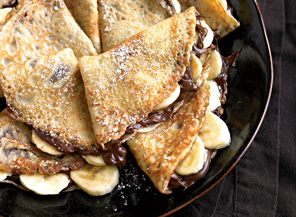 banana chocolate crepes
