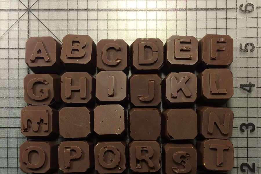Silicone chocolate letter and number molds