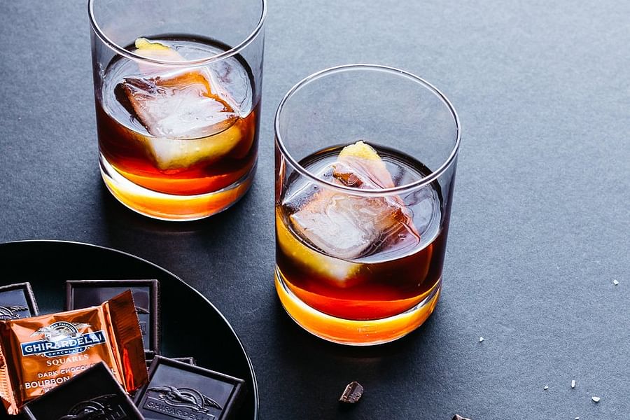 dark chocolate bourbon cocktail