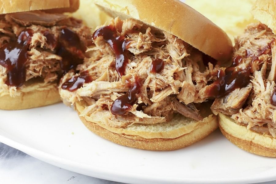 BBQ pulled pork sandwich