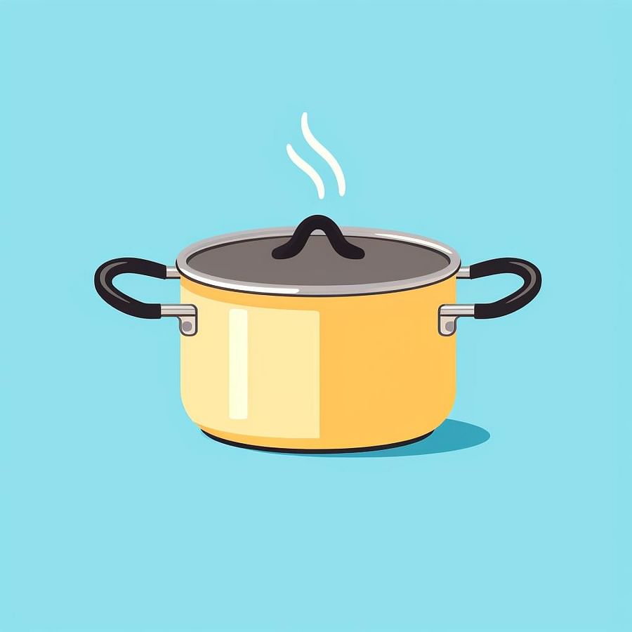 A saucepan filled with water on a stove