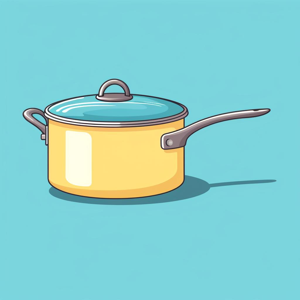 A saucepan with simmering water on a stove