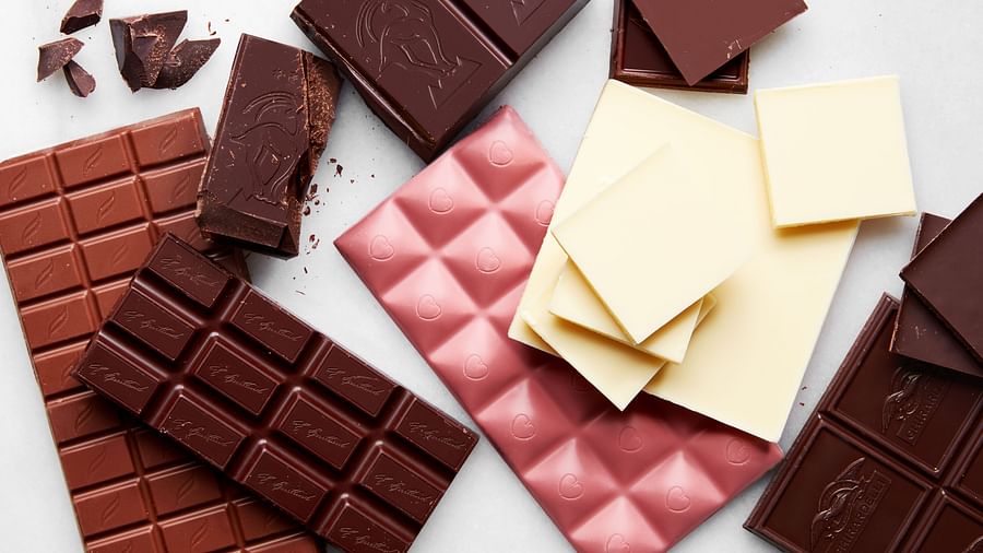 Variety of different types of chocolate bars