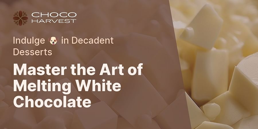 Master the Art of Melting White Chocolate - Indulge 🐶 in Decadent Desserts