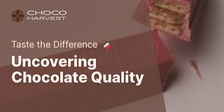 Uncovering Chocolate Quality - Taste the Difference 🍫
