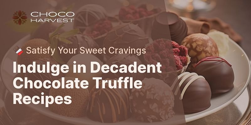 Indulge in Decadent Chocolate Truffle Recipes - 🍫 Satisfy Your Sweet Cravings
