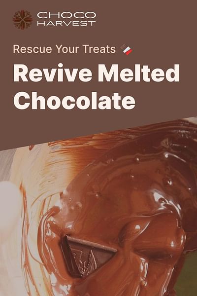 Revive Melted Chocolate - Rescue Your Treats 🍫
