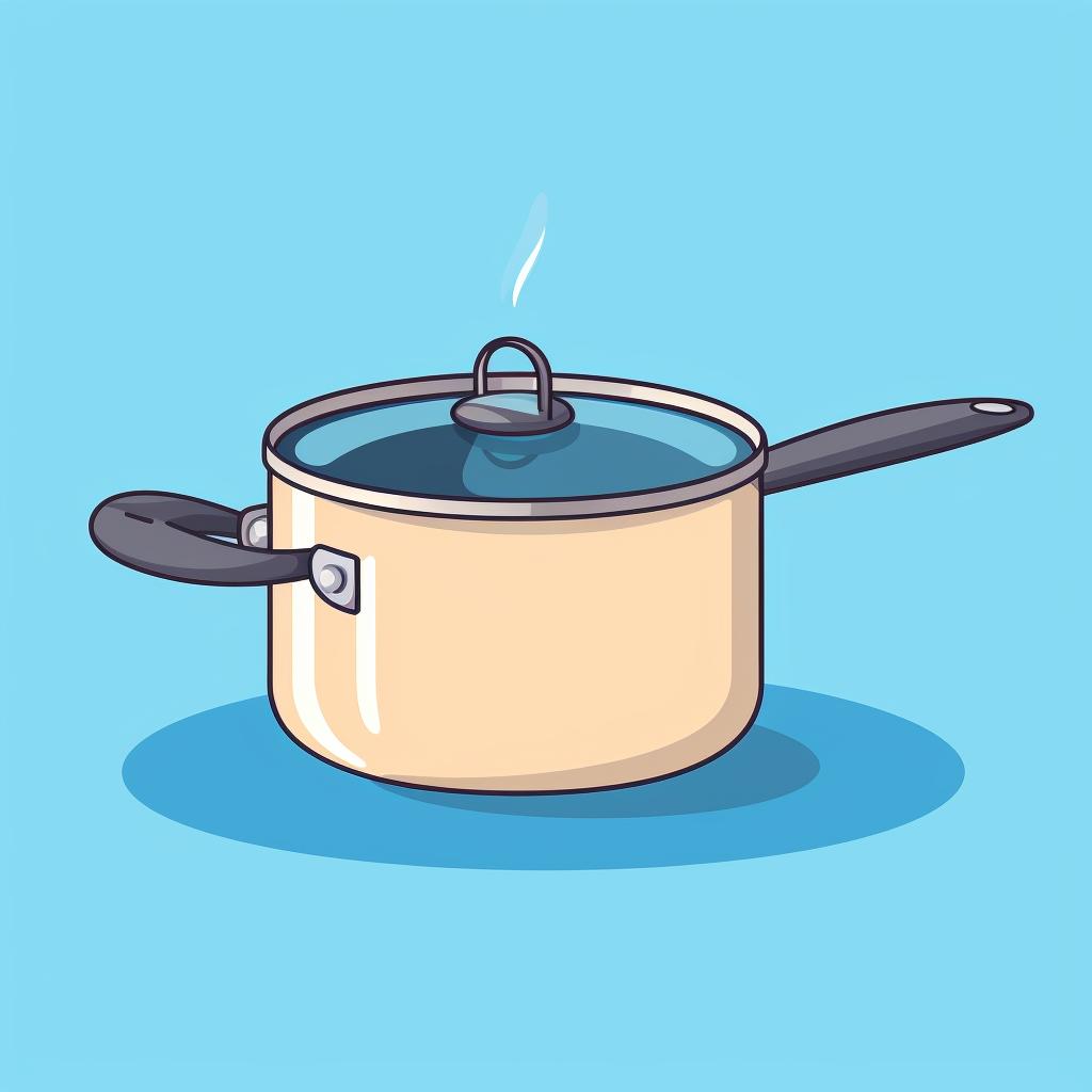 A saucepan with simmering water and a heatproof bowl on top.