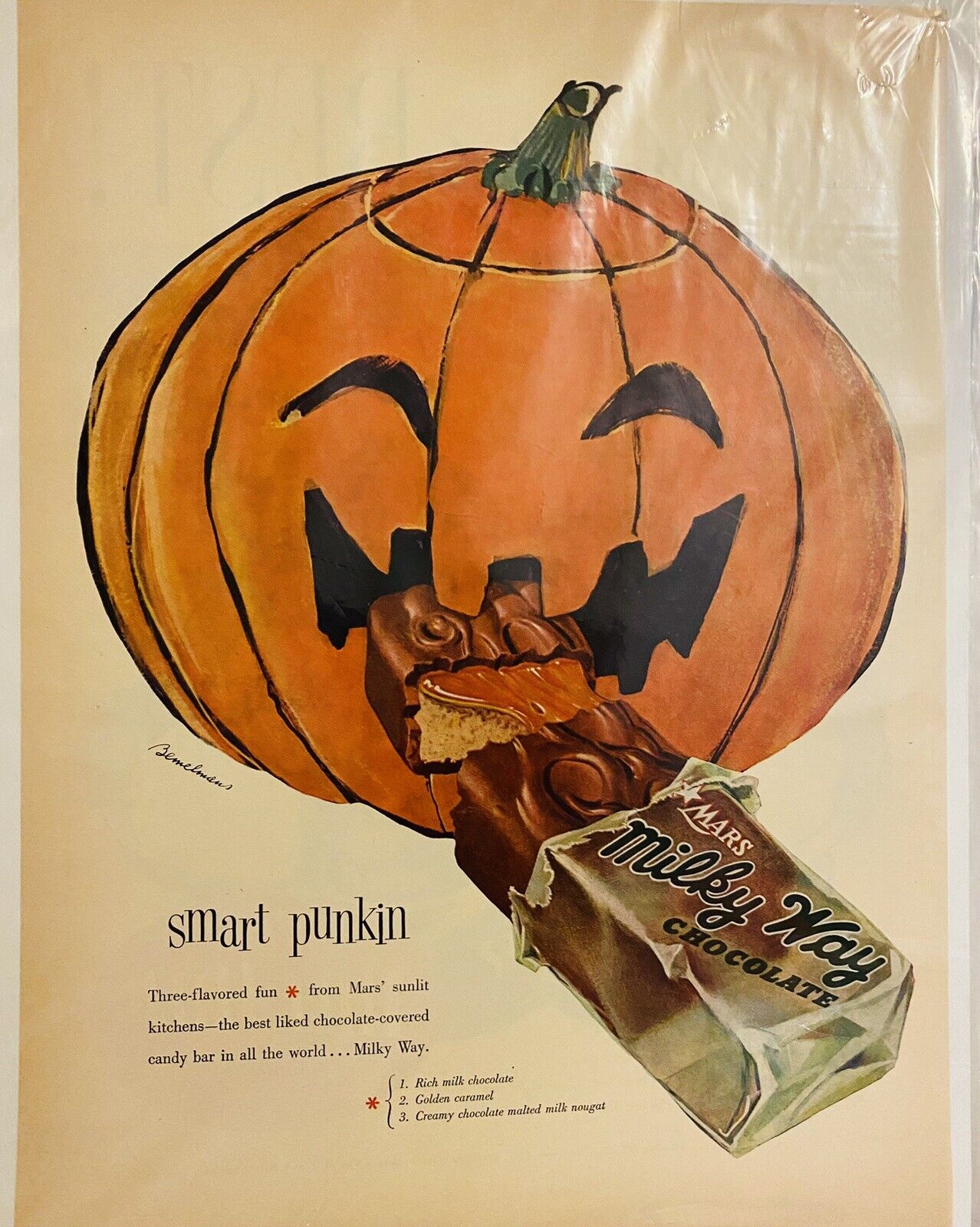 Vintage Halloween Chocolate Advertisement